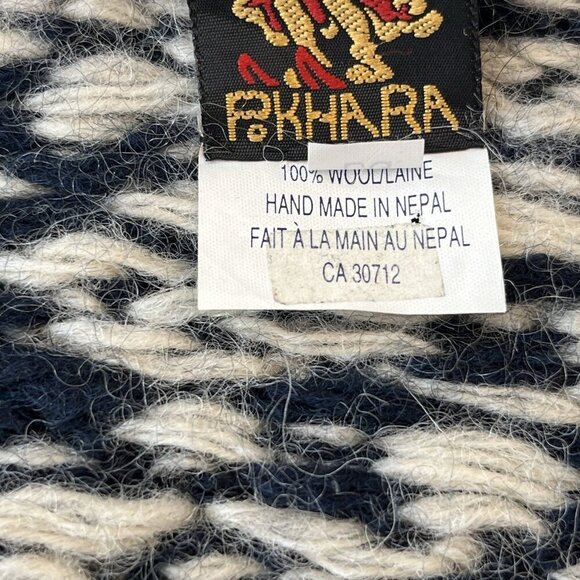 Pokhara Hand Knit Women Wool Cardigan Sweater L Nordic Fair Isle Toggle Buttons - Picture 5 of 13